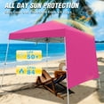 thumbnail image 5 of EAGLE PEAK 10x10 Outdoor Pop Up Slant Leg Canopy Tent with Wall Panel,Pink, 5 of 10