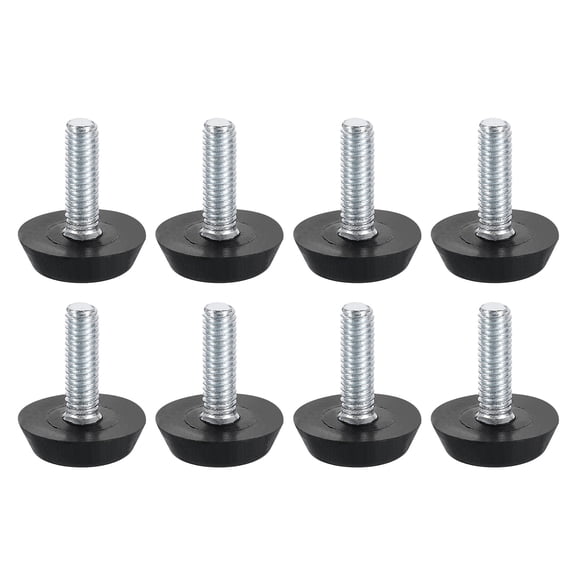 8Pcs M6 Furniture Levelers, 25mm Adjustable Furniture Feet Threaded Screw-in