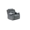 thumbnail image 2 of Newboti Furniture Contemporary Velvet Dark Gray Color 1pc Motion Recliner Chair Couch Manual Motion Plush Armrest Living Room Furniture Chair 05562, 2 of 7