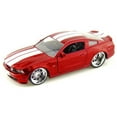 thumbnail image 4 of 2010 Ford Mustang GT Red Metallic with White Stripes "Bigtime Muscle" Series 1/24 Diecast Model Car by Jada, 4 of 5