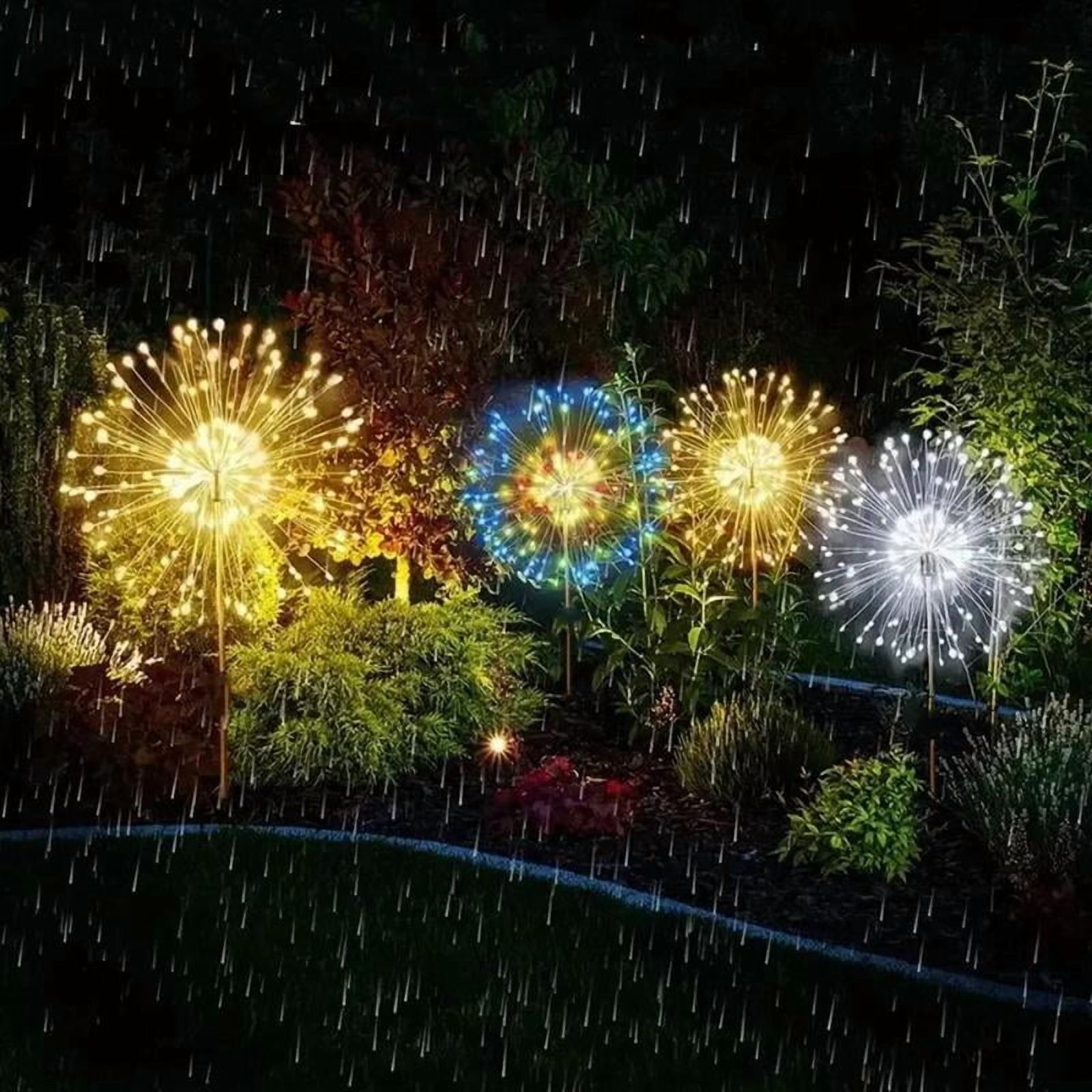 2pcs Solar Firework Lights, Multi-Color 60-720 LED Landscape Lights | 8 Lighting Modes, Outdoor Decoration for Halloween, Weddings, and Christmas
