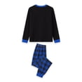 thumbnail image 5 of Matching Christmas Pajamas for Family Long Sleeve Star Tree Print Tops + Plaid Pants Set Loungewear, 5 of 10