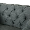 thumbnail image 5 of GDF Studio Alejandro Chesterfield Fabric Tufted Club Chairs with Nailhead Trim, Set of 2, Charcoal and Dark Brown, 5 of 9