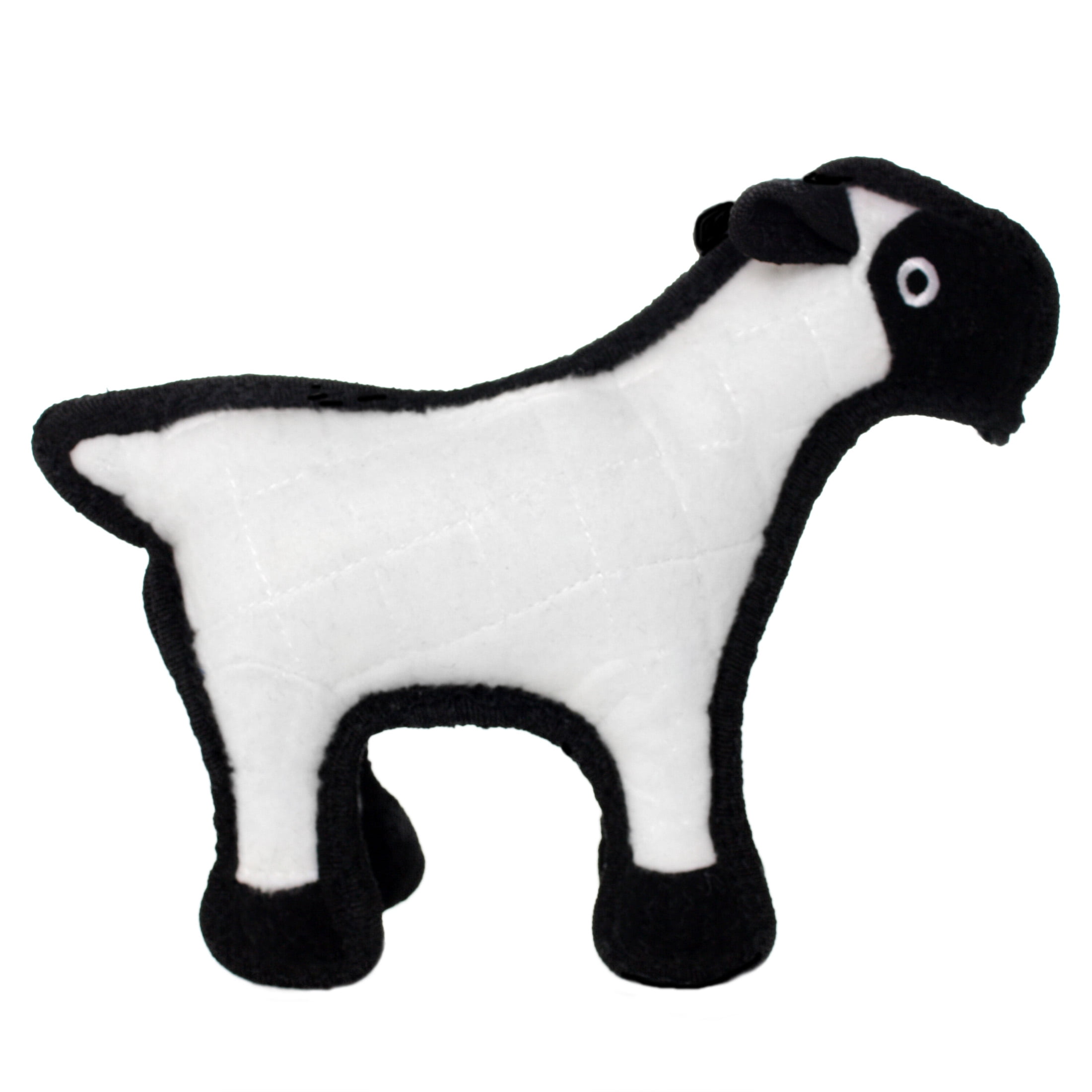 Tuffy Jr Barnyard Sheep Durable Plush Squeaky Dog Toy