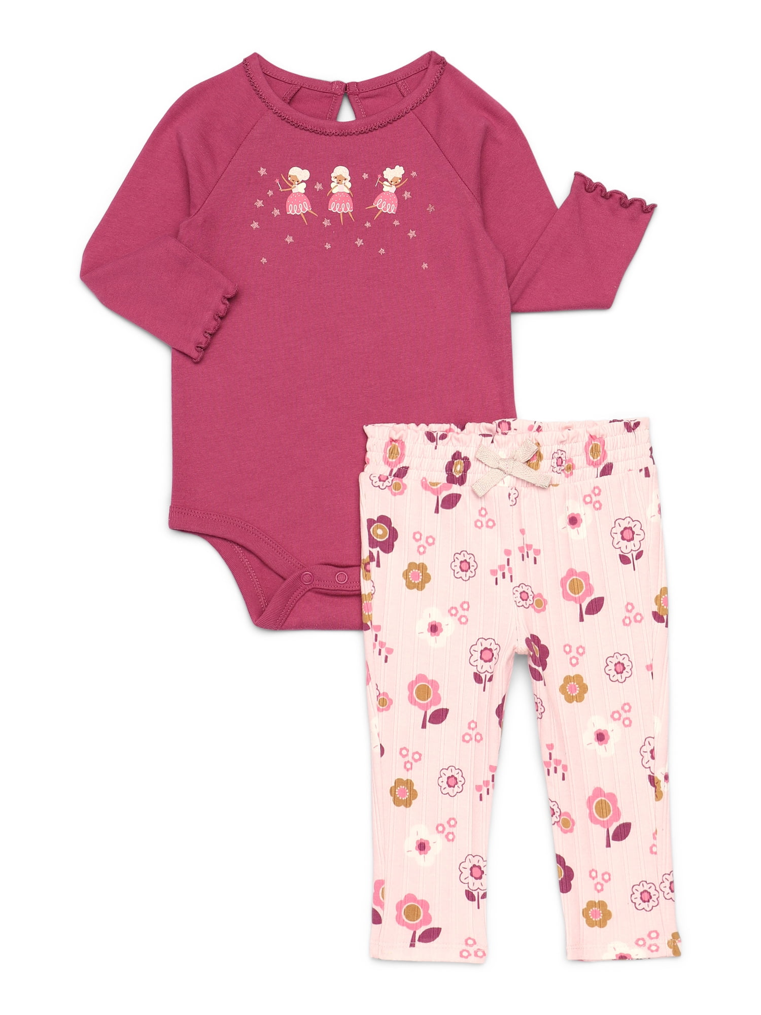 Garanimals Baby Girls Mix and Match Bodysuits and Leggings Kid-Pack, 8-Piece, Sizes 0M-24M
