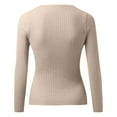 thumbnail image 5 of SHITINN Women Fashion V Neck Long Sleeve Solid Color Pullover Sweater Knitting Top Women Short Sleeve Tops Womens Summer Shirts Women Blouses, 5 of 5
