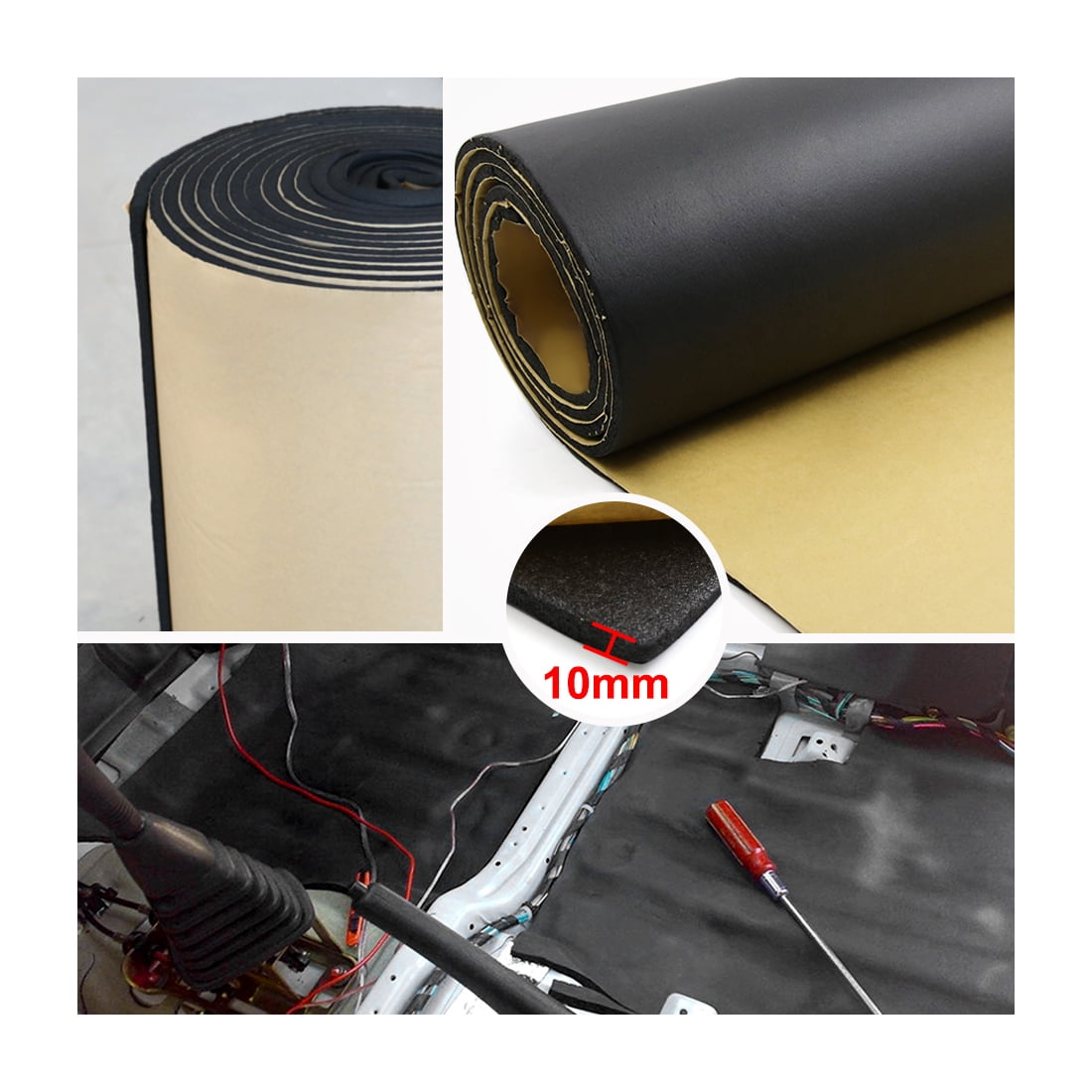 394mil 10mm Car Floor Tailgate Sound Insulation Deadener Mat