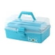 thumbnail image 2 of Caja de manualidades de cajas médicas portátiles Caso de 3 capas con mango Organizador de artesanía Pequeña caja de herramientas de plegamiento para Azul, 2 of 9