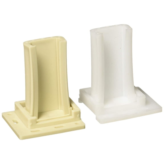 US Hardware Drawer Socket Plastic - Universal Fit - 1 Piece, Beige/White, Sliding Drawer