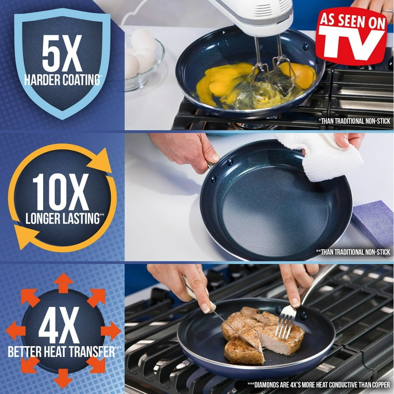 Blue Diamond 12-Piece Toxin-Free Ceramic Nonstick Pots and Pans Cookware  Set, Dishwasher Safe non stick cooking pot set - AliExpress