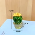 thumbnail image 4 of Juego de 4 cactus transparentes hechos a mano hermosos cactus suculentos para fiestas, bodas, spa, hogar, decoración de coche, regalos TUNC Sencillez, 4 of 5