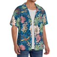 thumbnail image 2 of Goofa Colorful Flowers Printed Men's Casual Short-sleeved Shirt,Lightweight Breathable Button-down,Summer Casual men's top,Versatile Fashion shirt-3X-Large, 2 of 7