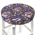 thumbnail image 3 of Bingfone Snake And Floral Padded Round Bar Stool Cover Cushion with Elastic Fabric Round Chair Seat - Snake And Floral, 3 of 7
