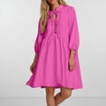 thumbnail image 1 of WILLBEST Vestidos Casuales Para Mujer Verano Vestido Informal De Manga 3/4 Con Cómodo Y Transpirable. De Color Liso Y Bolsillos Para Mujer, 1 of 3
