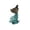 C002- B, variant on Outdoor Decorations, Outdoor Yard Decorations, Garden Sculptures and Decor, Outdoor Bird Bath, Ponytail Lady Statue Multi-Function Feeder, 10X6X5.5 in Light Blue Accent Resin