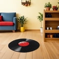 thumbnail image 4 of FENGGUIQU Alfombra Vinilo Decorativa Redonda Para Dormitorio Con Estilo Retro Y Resistente A, 4 of 8