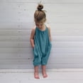 thumbnail image 2 of Girls' Casual Sleeveless Jumpsuits Toddler Girl Summer Clothes Overalls with Side Pockets Adjustable Clothes for Girls 18-24 Months Girls Fashion, 2 of 8