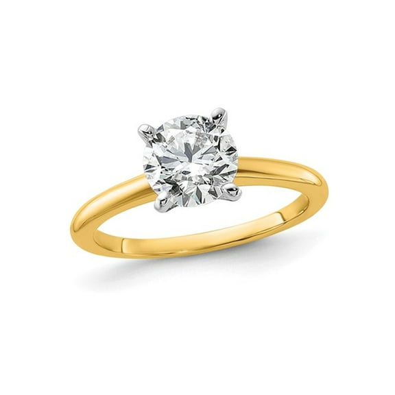 1.50 Carat (Ctw VS2-VS1, D-E-F) IGI Certified Lab-Grown Diamond Solitaire Engagement Ring in 14K Yellow Gold