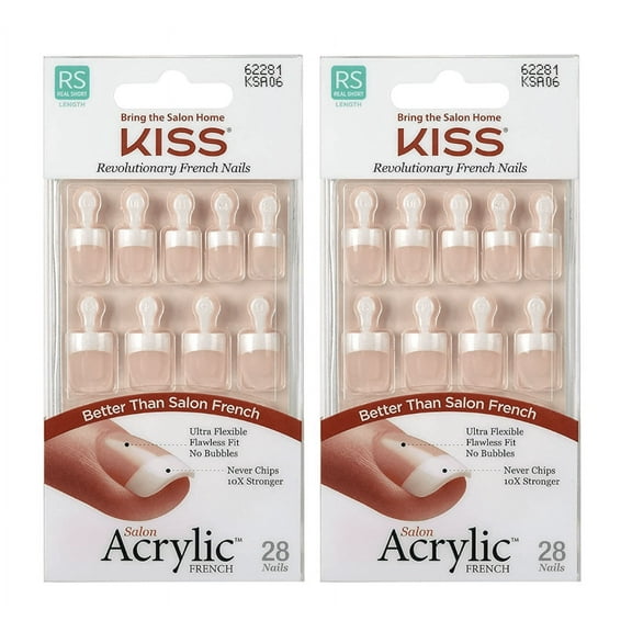 KISS Salon Acrylic Natural Nails (KSA06 - 2 PACKS)