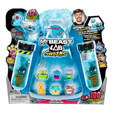 MrBeast Lab Swarms Lab 12 Pack, 1 Inch MrBeast Themed Swarms Figures, 100  to Collect, Ages 5 