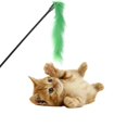 thumbnail image 3 of Pet Teaser Feathers Bell Stick Cats Catcher Interactive Wand Toys (Verde) Likrtyny Para estrenar, 3 of 8