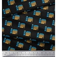 thumbnail image 2 of Soimoi polyester Crepe Fabric House Architectural Printed Craft Fabric by the Yard 42 Inch Wide, 2 of 5