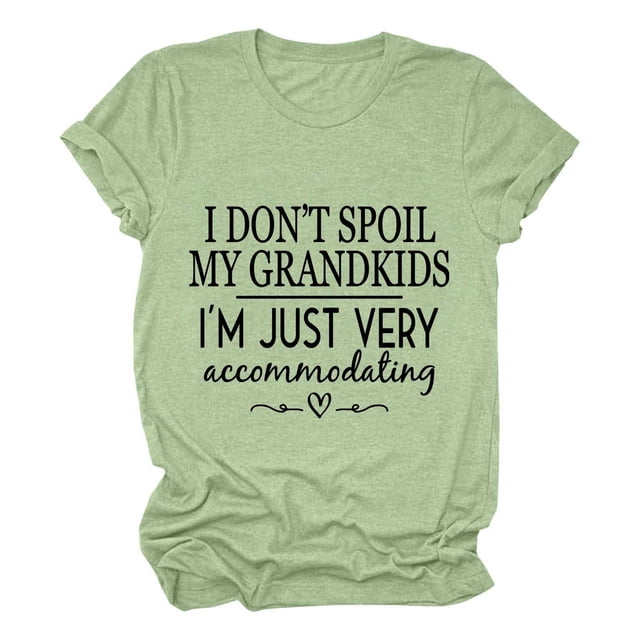 LUOGENLI T-shirts pour Femme pour Femmes T-Shirt Uni Décontracté Mode à Lettres Imprimées Col Rond Manches Courtes T-Shirt Haut T-shirts pour Femmes T-shirts Graphiques T-shirts Amusants Adulte St. Patrick Vert Clair P