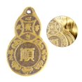 thumbnail image 1 of Chinese Fortune Coin Pure Brass Gourd Copper Coin Pendant Eight Trigrams, 1 of 8
