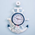 thumbnail image 1 of PENGXIANG Mediterranean Style Anchor Wall Clock Creative Clock for Home Decoration for Living Room Bedroom Study, 1 of 3