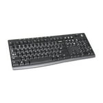 Logitech K270 Wireless Keyboard for Windows, 2.4 GHz Wireless, Full-Size, Number Pad, 8 Multimedia Keys, 2-Year Battery Life, Compatible with PC, Laptop, Black