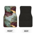 thumbnail image 3 of Crystal Fleece Car Floor Mats Set Of Four - Bottom Injection Molded For Easy Installation To Prevent Interior Contamination Suitable For Most Cars Green And Brown Gold Marble, 3 of 7