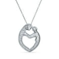 thumbnail image 3 of Bling Jewelry Womens Mother &  Heart Pendant Necklace Silver Plated .925 Sterling Silver, 3 of 5