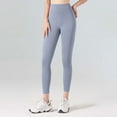 thumbnail image 4 of Sngxgn High Waisted Leggings for Women Soft Tummy Control Yoga Pants for Workout Running(Light Blue,XL), 4 of 6