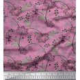 thumbnail image 1 of Soimoi Georgette Viscose Fabric Leaves & Floral Artistic Printed Fabric 1 Yard 42 Inch Wide, 1 of 1
