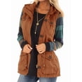 thumbnail image 5 of Women Sleeveless Casual Vest Lightweight Drawstring Jackets with Pockets, 5 of 5
