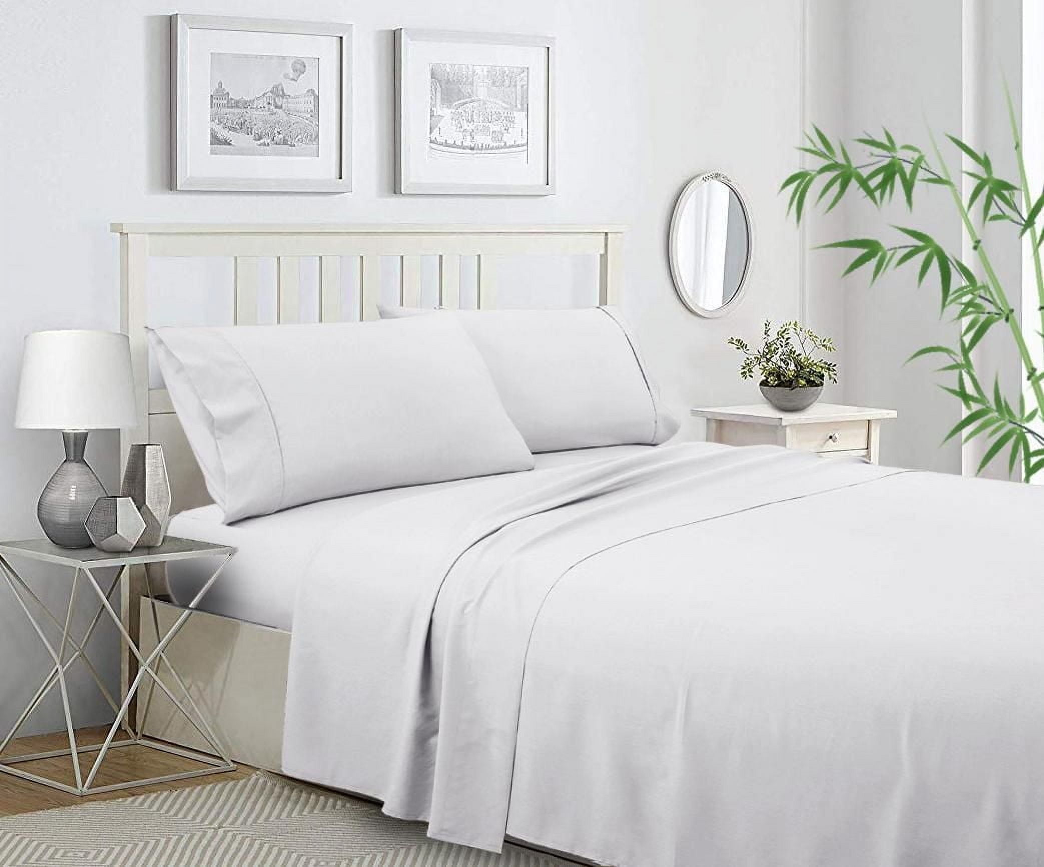 Ensemble de draps en mélange de polyester et bambou