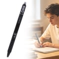 thumbnail image 2 of Erasable Pens Clicker Retractable Gel Ink Pen 0.5mm Fine Point Black Blue Red Ink Smooth Writing Erasable Pen for Office Work Journaling Planning Daily Notes 1PC Fine Point Pen Office Supplies, 2 of 8