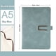 thumbnail image 4 of Retro A5 Cuaderno de Suave de en Forma de U Hebilla Magnética de Oficina de Negocios Cuaderno Diario Cuaderno Azul, 4 of 5
