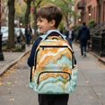 thumbnail image 6 of Xixirimido Kids Backpacks for Boys Girls, 17 Inch Large Capacity Backpack Toddler Elementary Schoolbag for Teens Students Lightweight Durable Bookbag, Green Orange Marble, 6 of 8