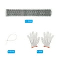 thumbnail image 3 of Uxcell 394"x14" Chicken Wire Mesh 0.6 Inch Hexagonal Galvanized Chicken Wire Fencing with Zip Ties and Gloves, 3 of 6