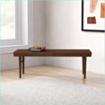 thumbnail image 5 of Mid Century Modern Solid Wood Bench | Walnut Brown Finish | 15.5'' H x 47.2'' W x 18.1'' D | Living Room, Hallway, Bedroom | Dark Brown | Wood, 5 of 19