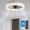 White, variant on Surnie 15.7'' Black Finish Modern Style Dimmable LED Flush Mount Indoor Bladeless Ceiling Fan