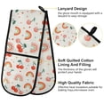 thumbnail image 4 of Dailycode Double Sided Oven Mitt with Loop Heat Resistant Kitchen Long Potholders 7" x 35" Cherry and Rainbow, 4 of 6