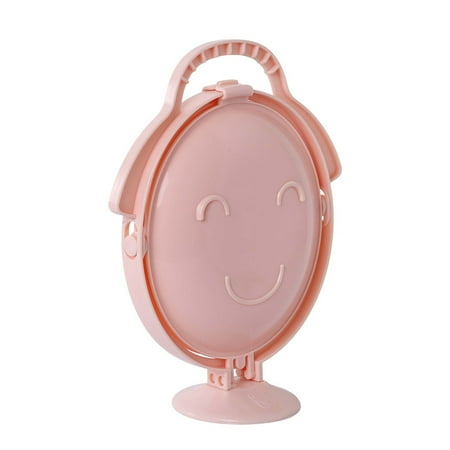 

Naughtyhood Take Away Lunch Box Foldable Three-layer Rotating Multi-saving Home Nordic Creative Smiling Fruit Plate Foldable Fruit Plate Suitable for work/picnic and travel
