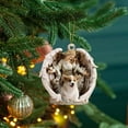 thumbnail image 5 of CuiLiyq 2 PCS Beagle and Angel Hug Winter Love Two Sided Ornament, Gifts for Christmas, Christmas Tree Decoration, Family Christmas Ornament Gift, 5 of 5