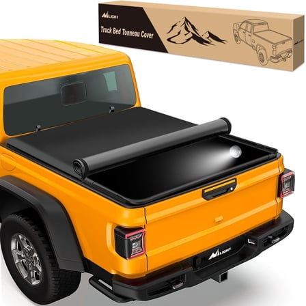 Nilight Soft Roll Up Truck Tonneau Cover Compatible with Jeep Gladiator JT 2020 2021 2022 2023 2024 2025,5ft