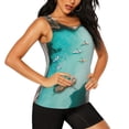 thumbnail image 2 of Fotbe Turquoise Beach Kayaking Blusas Sin Mangas para Mujer – Estilo Casual, Corte Suelto, Slim-Fit, Cuello Redondo Deportivo, Tops de Verano para Gimnasio y Yoga-Medium, 2 of 6