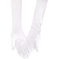 thumbnail image 2 of Guantes blancos Mujeres Guante largo Guante de noche Satén Codo Guante largo Codo blanco Guantes Ormromra YQ-0207, 2 of 5