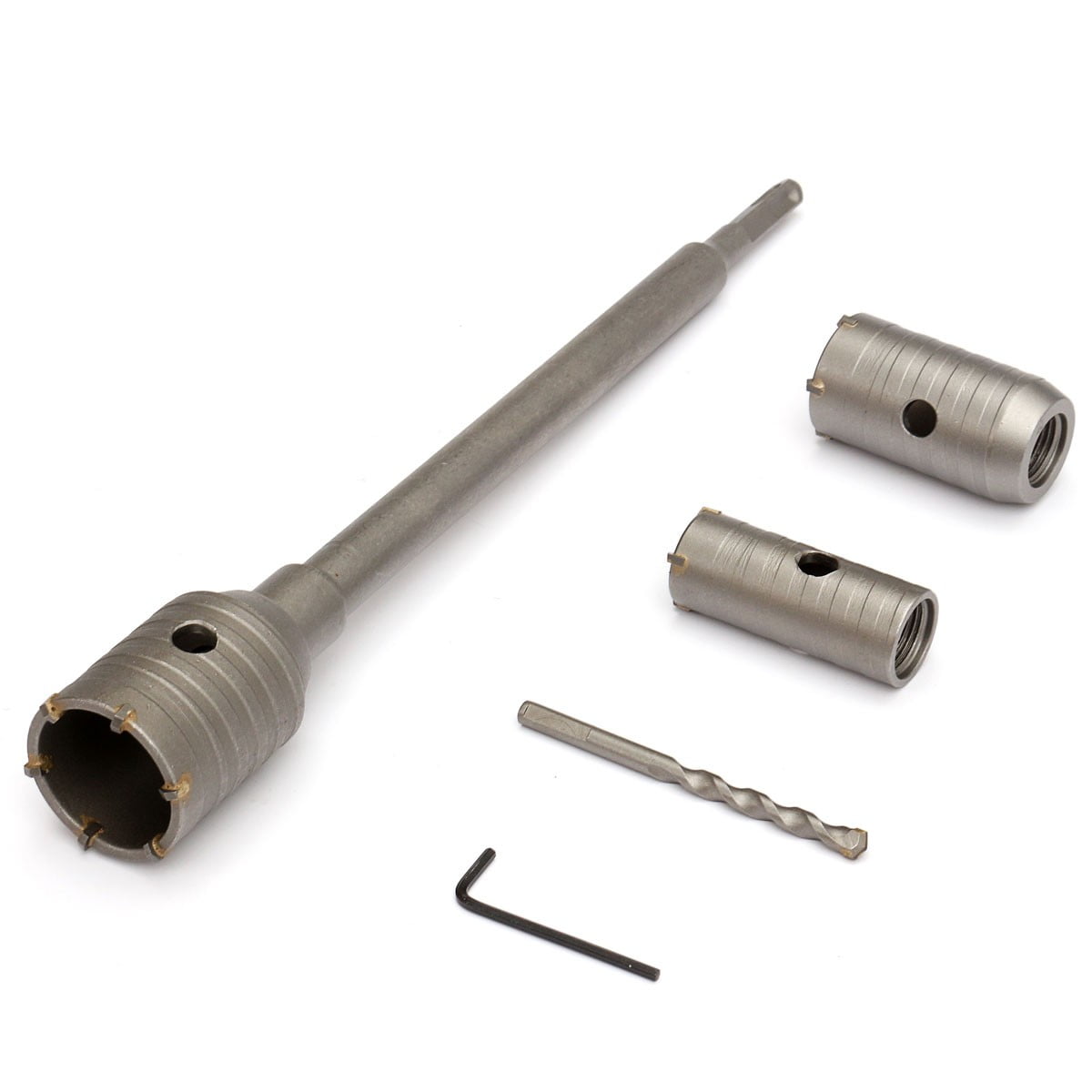 30mm 40mm 50mm SDS Hole Saw Drill Bit Set+Shaft Cutter For Impact Wall