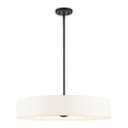 thumbnail image 3 of Livex Lighting Venlo 5-Light Modern Metal & Fabric Chandelier in Black, 3 of 12